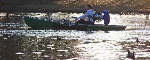 The ThrustPac on a canoe